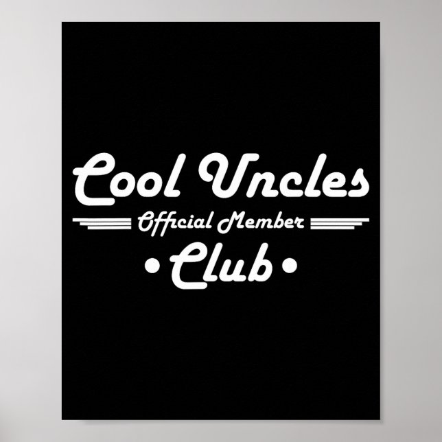 Funny New Uncle Pregnancy Announcement Cool Uncles Poster (Front)