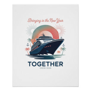 Funny New Year Crew Saying 2026 Friends Poster