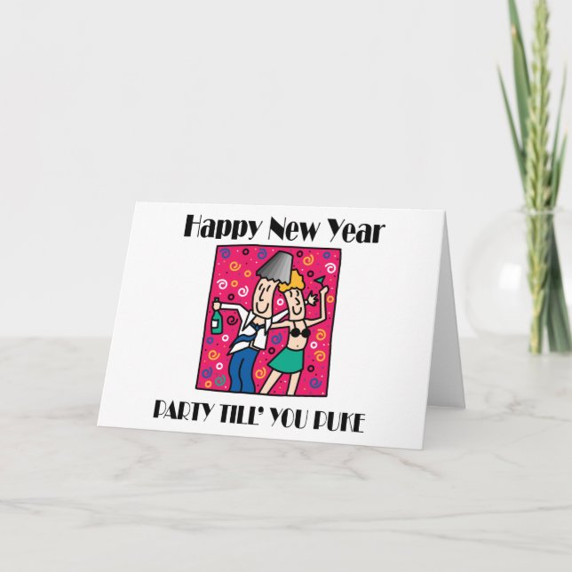 Funny New Year's Eve Holiday Card (Front)