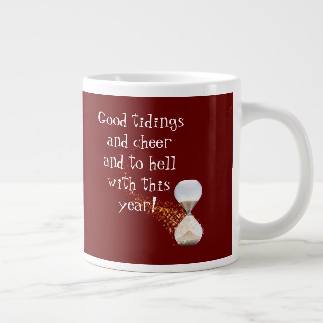 Funny New Years  Quote Hourglass Large Coffee Mug (Right)