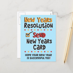 Funny New Years Resolution © New Year Holiday Card