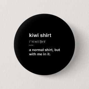 Funny New Zealand For Men Women Kiwi Gift Humour 6 Cm Round Badge