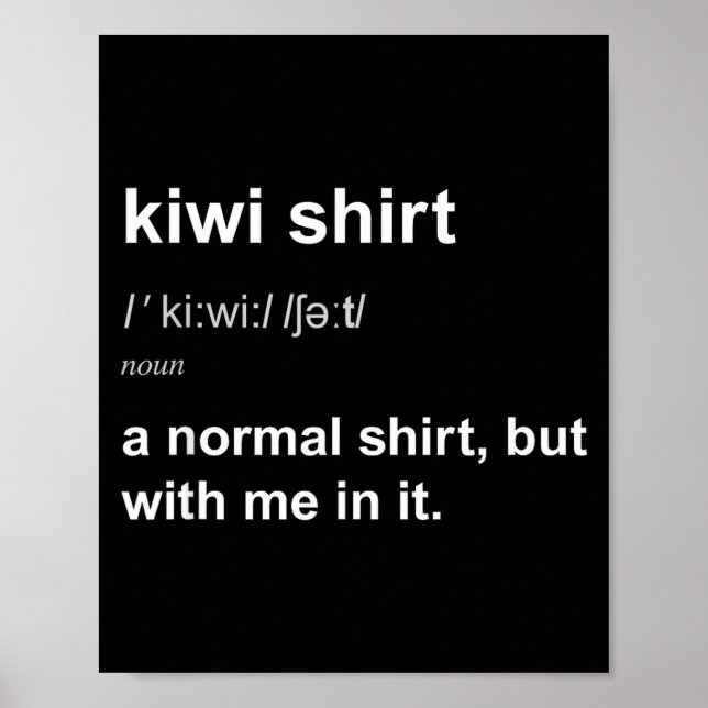 Funny New Zealand For Men Women Kiwi Gift Humour  Poster (Front)