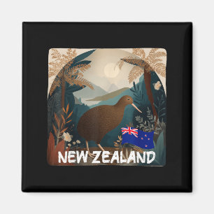 Funny New Zealand Kiwi Animal Costume Magnet