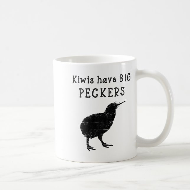 Funny New Zealand Quote Kiwis Have Big Peckers Quo Coffee Mug (Right)