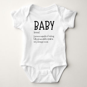 Funny Newborn Hilarious Baby Defintion Bodysuit