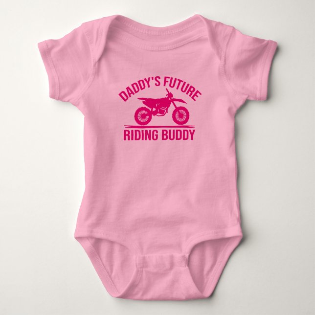  Funny Newborn Motorcycle Gift Baby Bodysuit (Front)