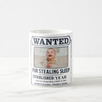 Funny Newborn "Sleep Thief Established"