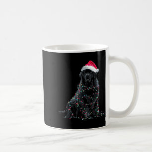 Funny Newfoundland Christmas Graphic Dog Lights Lo Coffee Mug