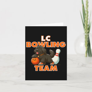 Funny Newfoundland Dog Bowling Card
