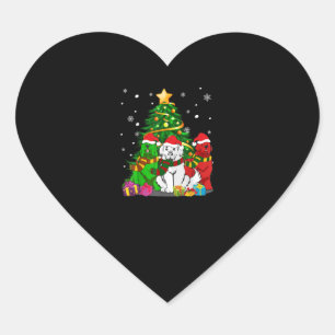 Funny Newfoundland Dog Christmas Best Gift Heart Sticker
