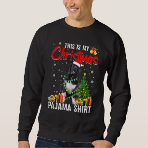 Funny Newfoundland Dog Christmas Lights Puppy Dog Sweatshirt
