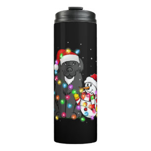 Funny Newfoundland Dog Christmas Snowman Light Thermal Tumbler