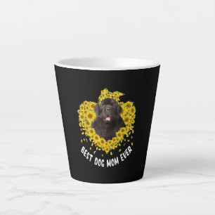 Funny Newfoundland Mum Loves Sunflower Mors Day Latte Mug
