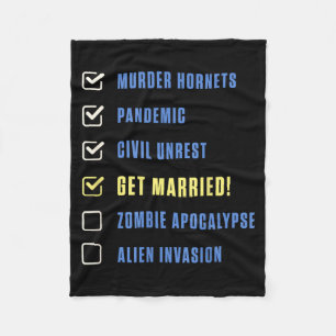 Funny Newlywed Humour For Bride And Groom Honeymoo Fleece Blanket
