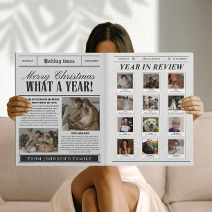 Funny newspaper Christmas card what a year