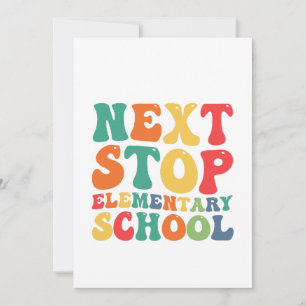 Funny Next Stop Elementary School Graduation  Invitation