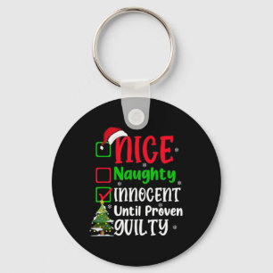 Funny Nice Naughty Innocent Christmas Xmas Adults Key Ring