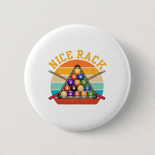 Funny Nice Rack Billiards Player Pool Triangle - C 6 Cm Round Badge