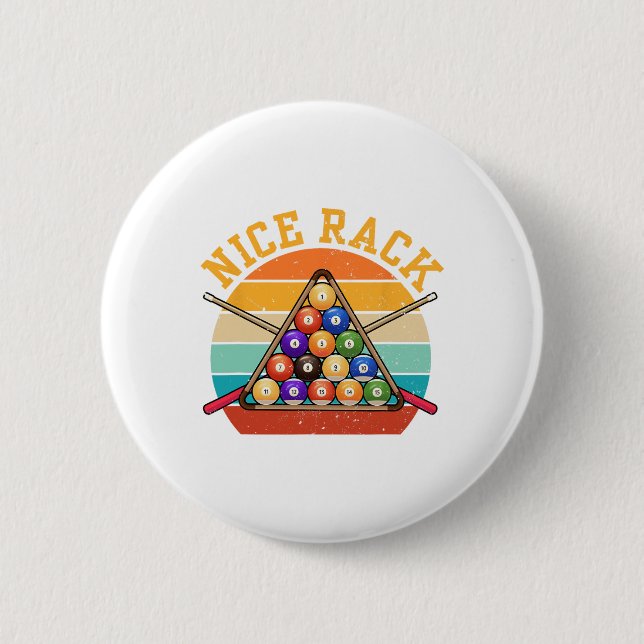 Funny Nice Rack Billiards Player Pool Triangle - C 6 Cm Round Badge (Front)
