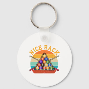 Funny Nice Rack Billiards Player Pool Triangle - C Key Ring