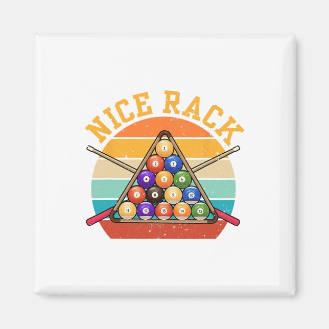 Funny Nice Rack Billiards Player Pool Triangle - C Magnet (Front)