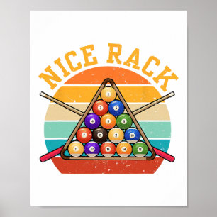 Funny Nice Rack Billiards Player Pool Triangle - C Poster