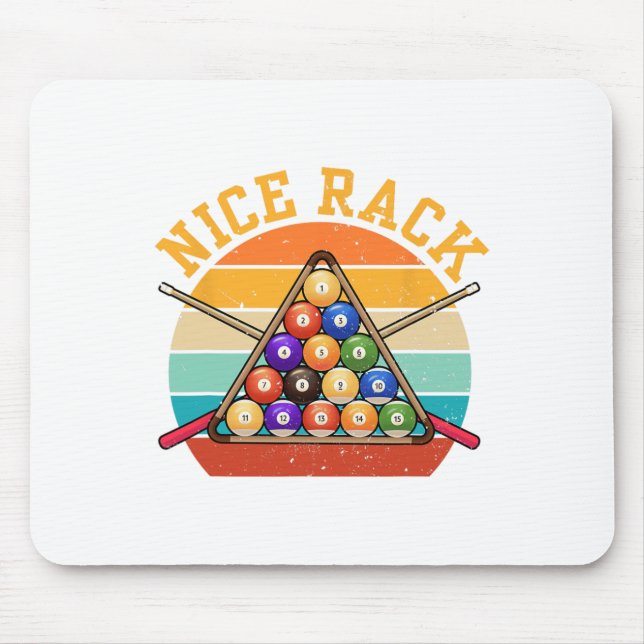 Funny Nice Rack Billiards Player Pool Triangle  Mouse Pad (Front)