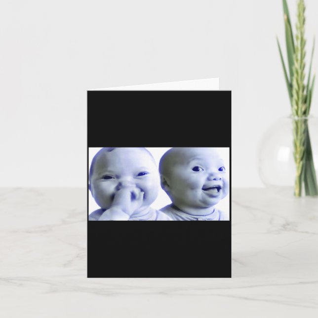 Funny Niche Baby Gen Z Meme Ai Viral Giggling Ai L Card (Front)