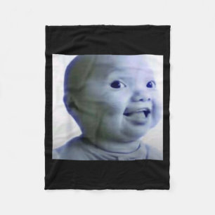 Funny Niche Baby Gen Z Meme Ai Viral Giggling Ai L Fleece Blanket
