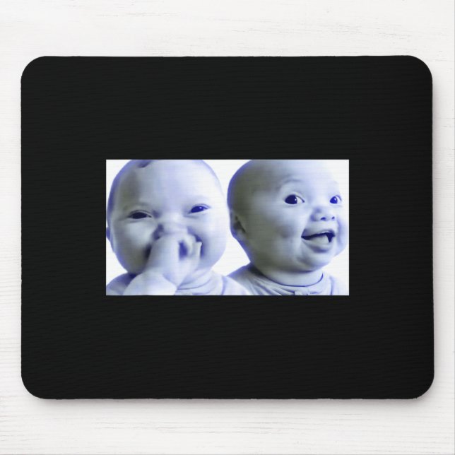 Funny Niche Baby Gen Z Meme Ai Viral Giggling Ai L Mouse Pad (Front)