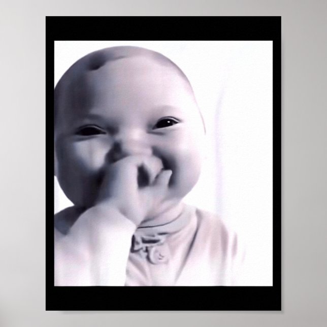 Funny Niche Baby Gen Z Meme Ai Viral Giggling Ai L Poster (Front)