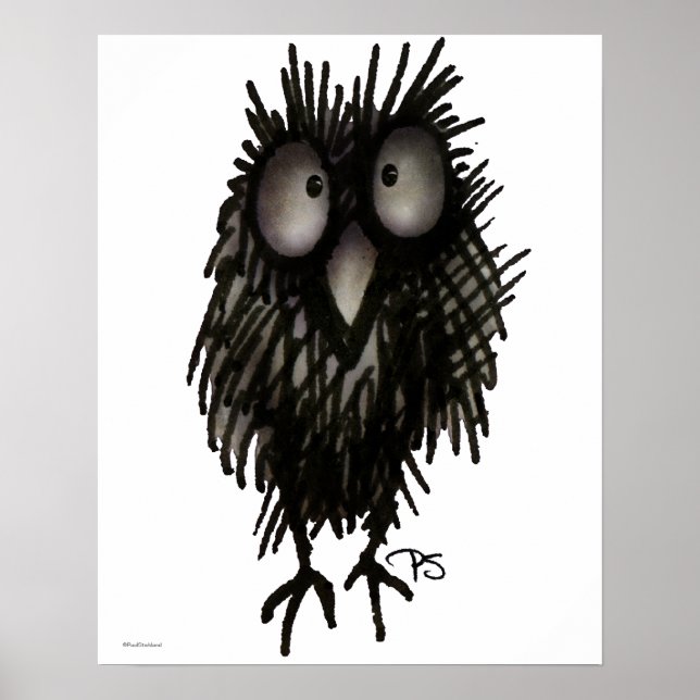 Funny Night Owl Poster (Front)