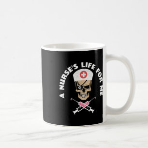 Funny Night Shift Nurse Skeleton Pirate Halloween  Coffee Mug