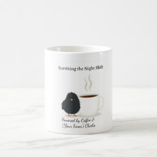 Funny Night Shift Survivor Cute Black Chick Coffee Mug
