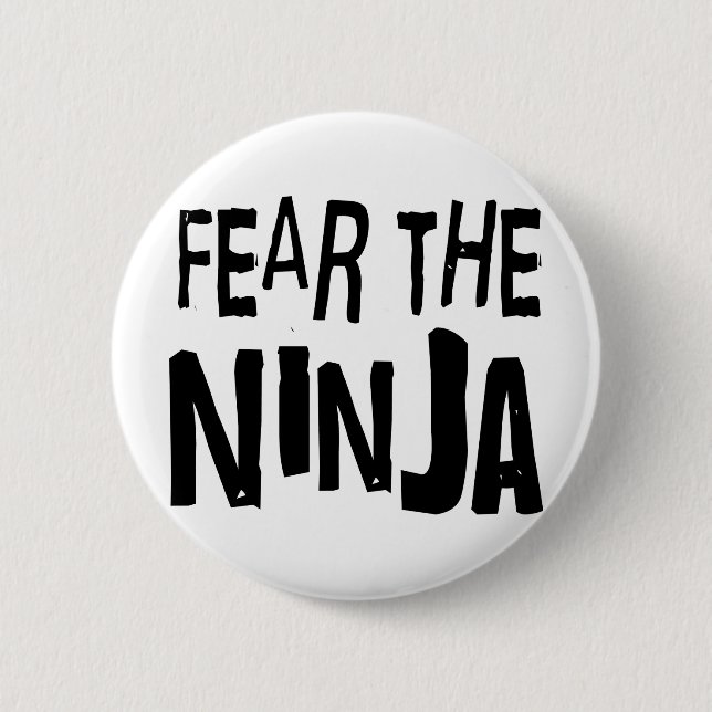 Funny Ninja 6 Cm Round Badge (Front)