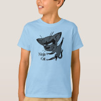 Funny Ninja Cat Boys T-Shirt
