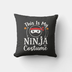 Funny Ninja Costume Halloween Design_1 Cushion