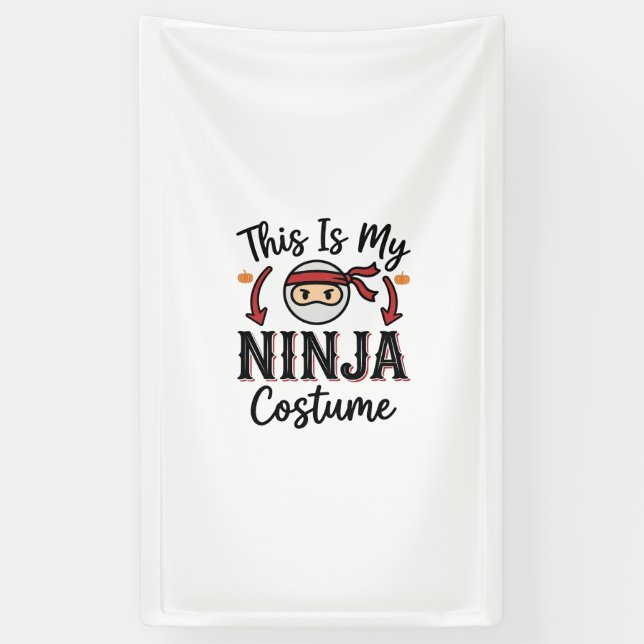 Funny Ninja Costume Halloween Vector Design_1 Banner (Vertical)