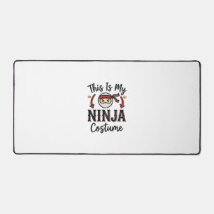 Funny Ninja Costume Halloween Vector Design_1 Desk Mat