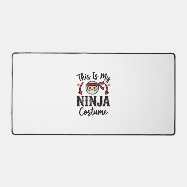 Funny Ninja Costume Halloween Vector Design_1 Desk Mat (Front)