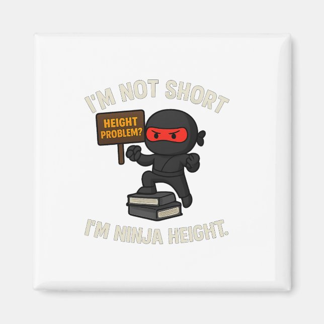 Funny Ninja Height Martial Arts Boxing Design  Magnet (Front)