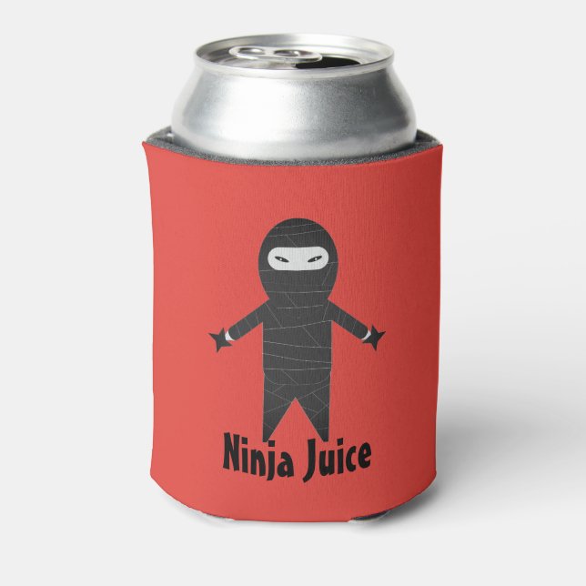 Funny Ninja Juice Beer Drink Cooler (Can Back)