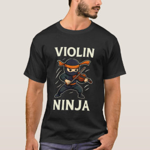 Funny Ninja Playing Violin T-Shirt
