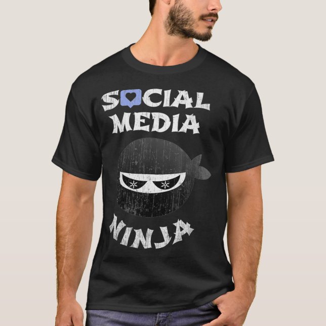 Funny Ninja Social Media Marketing Manager Multita T-Shirt (Front)