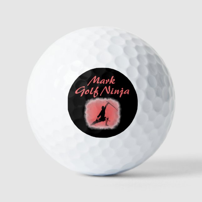 Funny Ninja Warrior Golf Balls (Front)