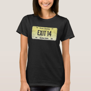 Funny NJ State Vanity License Plate EXIT 14 T-Shirt