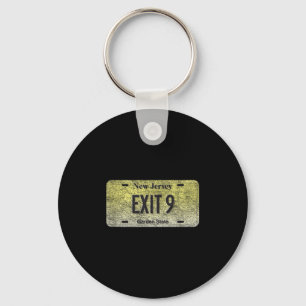 Funny Nj State Vanity License Plate Exit 9  Key Ring