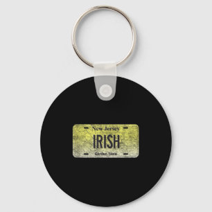 Funny Nj State Vanity License Plate Iri-shirt Key Ring