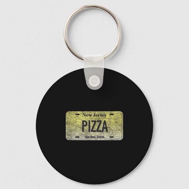 Funny Nj State Vanity License Plate Zza  Key Ring (Front)